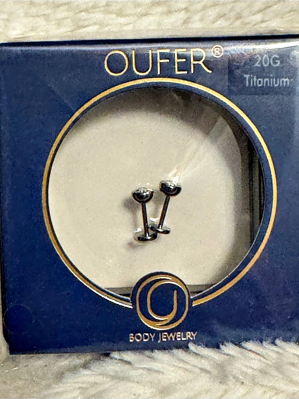 OUFER Titanium Body Jewelry Earrings in Silver NWT